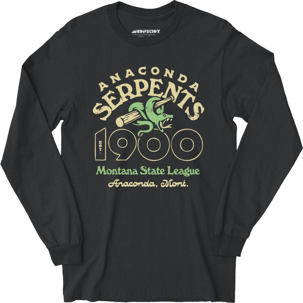 Anaconda Serpents - Montana - Vintage Defunct Baseball Teams - Long Sleeve