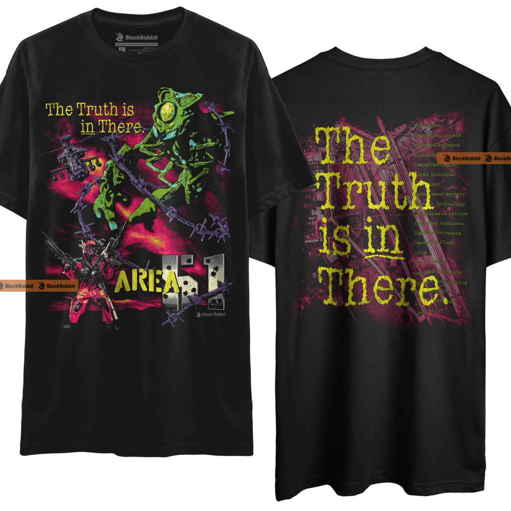 Area 51 [Front + Back Print] 1995 Arcade Game 90s Retro Unisex Classic