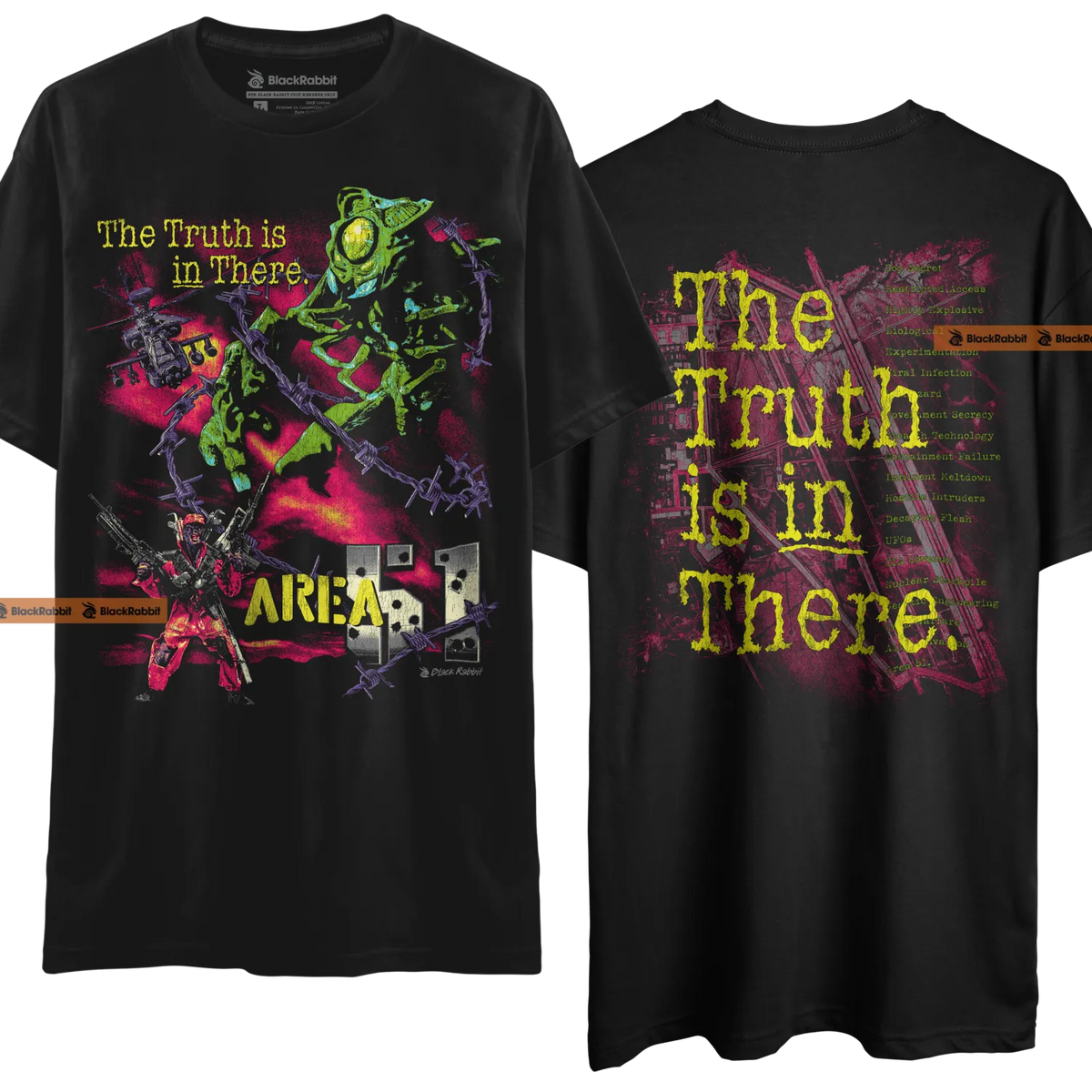 Area 51 [Front + Back Print] 1995 Arcade Game 90s Retro Unisex Classic