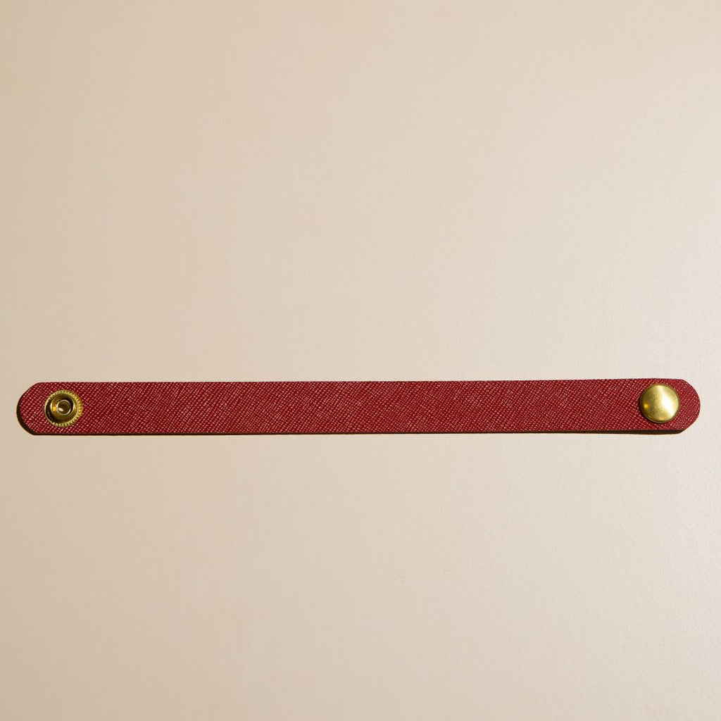 Auburn Thin Leather Cuff Bracelet