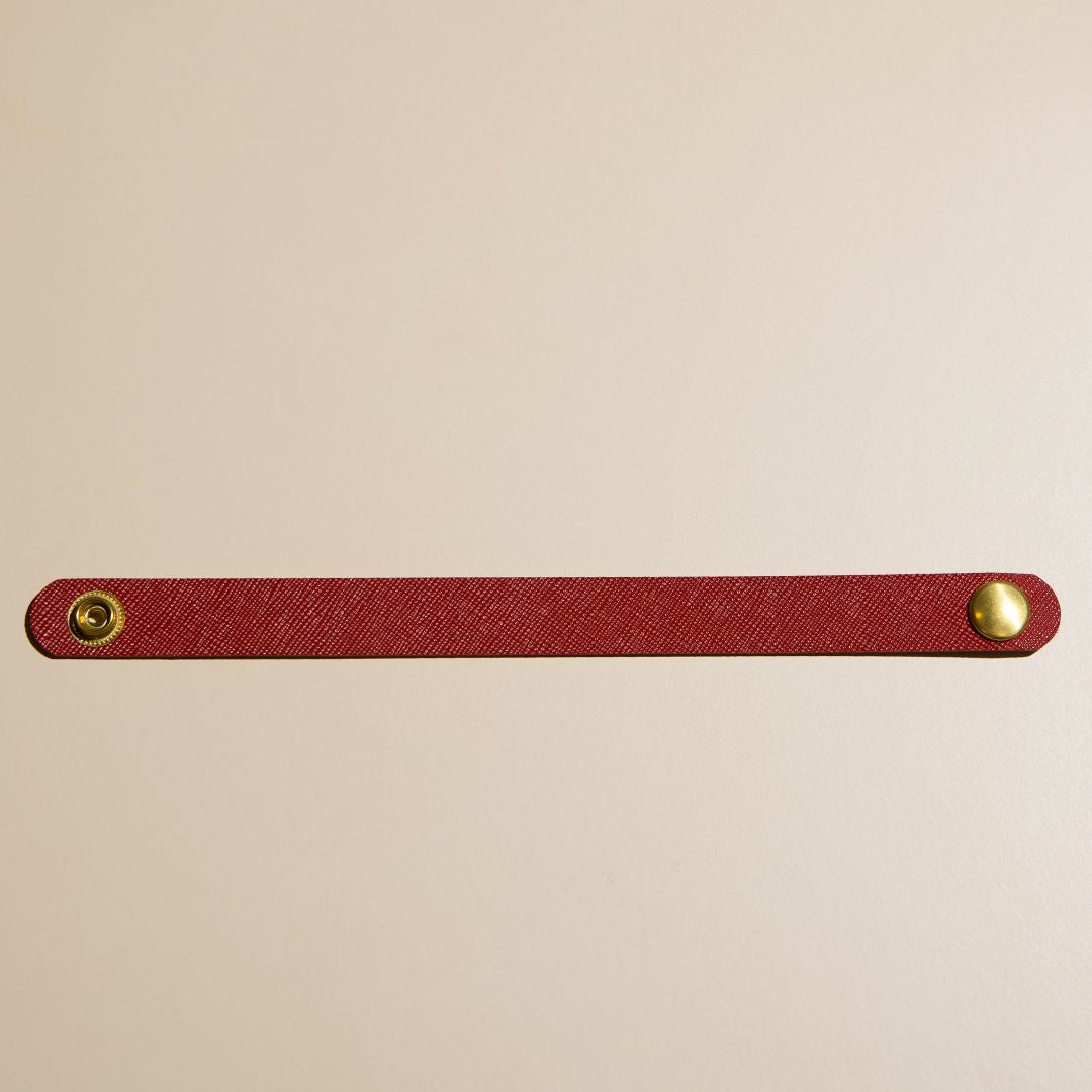 Auburn Thin Leather Cuff Bracelet