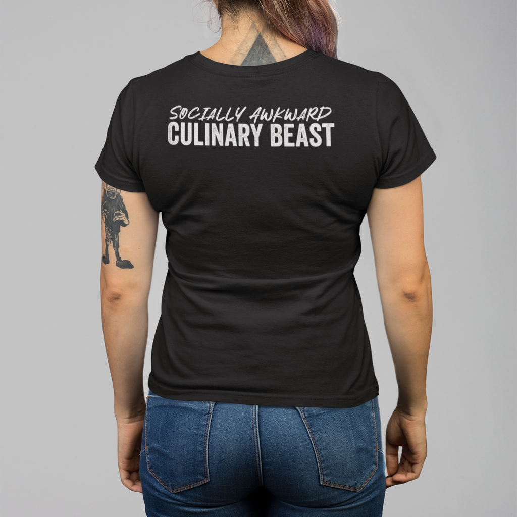 BACK PRINT Socially Awkward Culinary Beast Unisex Tee