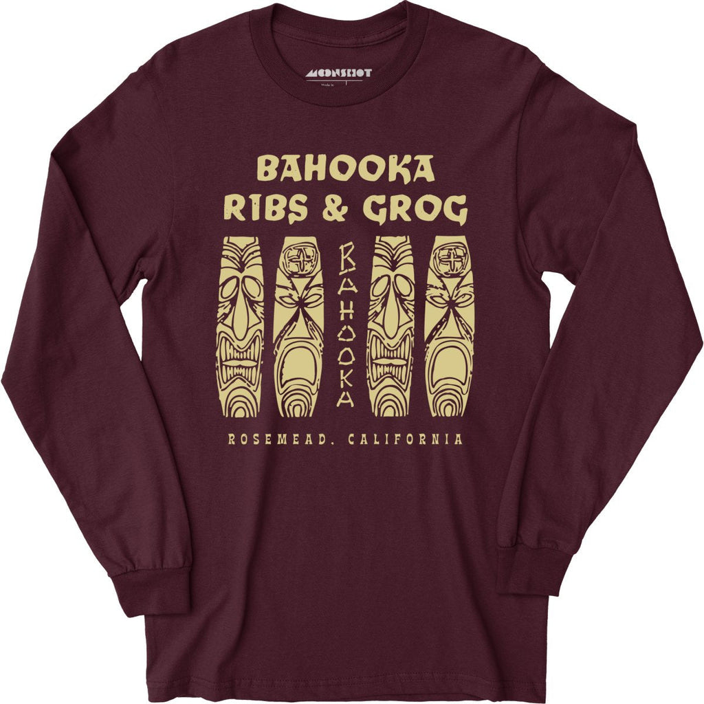 Bahooka Ribs & Grog - Rosemead, CA - Vintage Tiki Bar - Long Sleeve