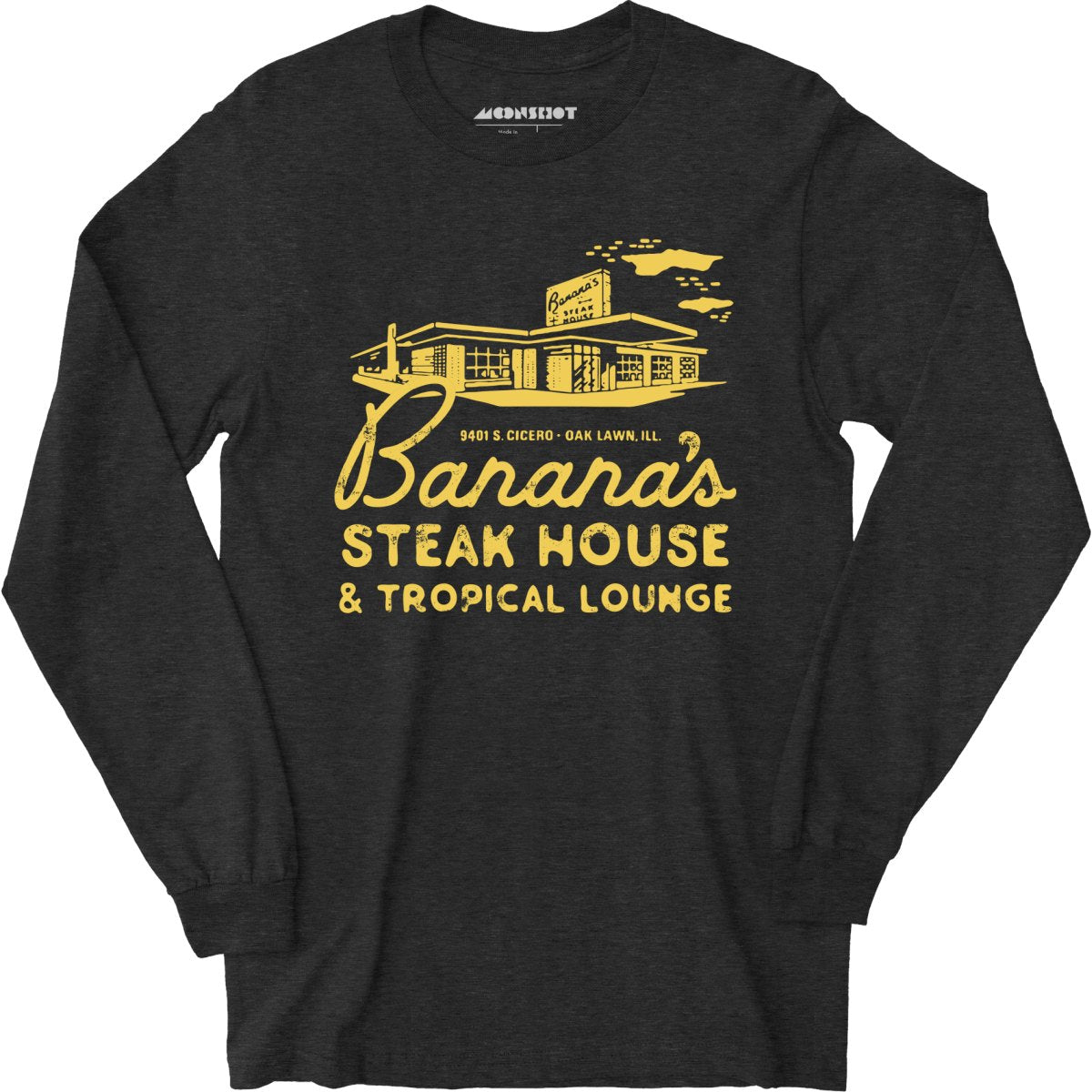 Banana's Steak House - Oak Lawn, Il - Vintage Restaurant - Long Sleeve