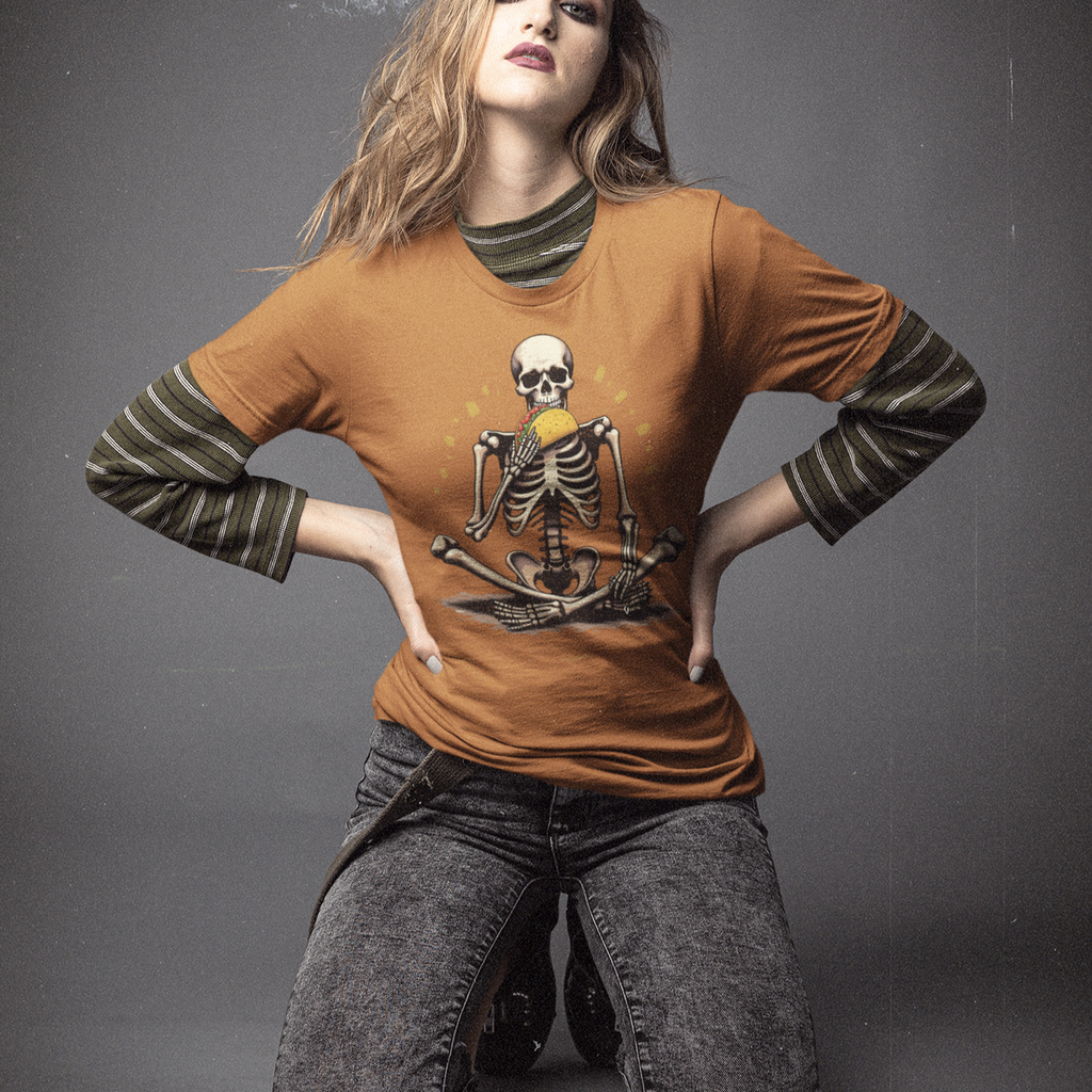 Skeleton Eating Taco Tee