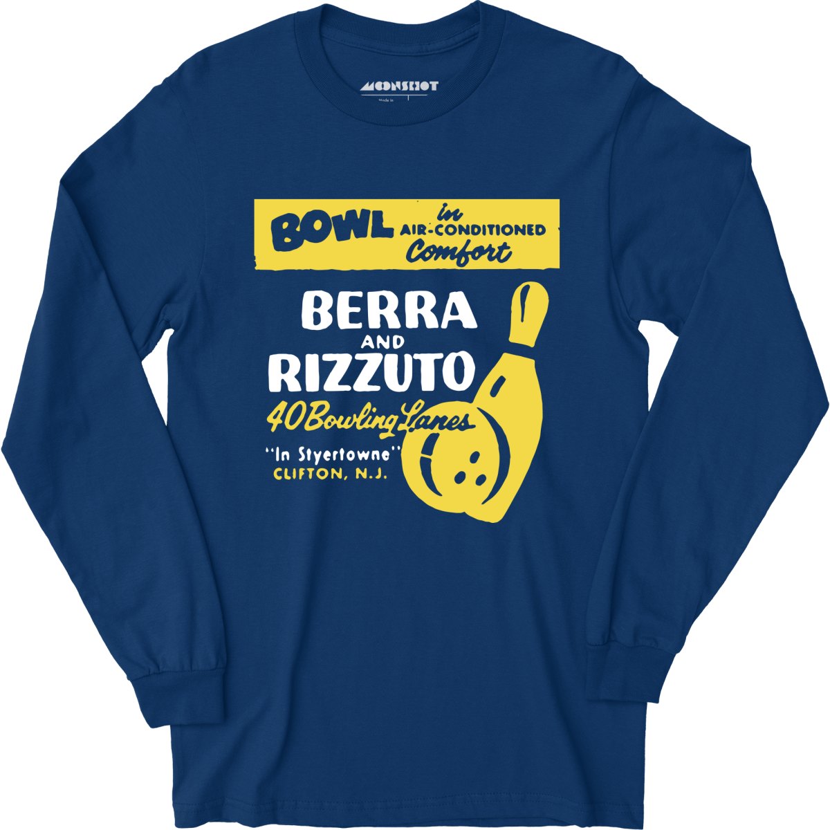 Berra and Rizzuto - Clifton, NJ - Vintage Bowling Alley - Long Sleeve