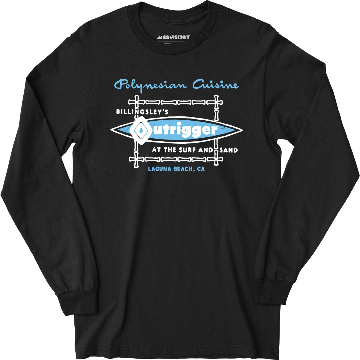 Billingsley's Outrigger - Laguna Beach, CA - Vintage Tiki Bar - Long Sleeve