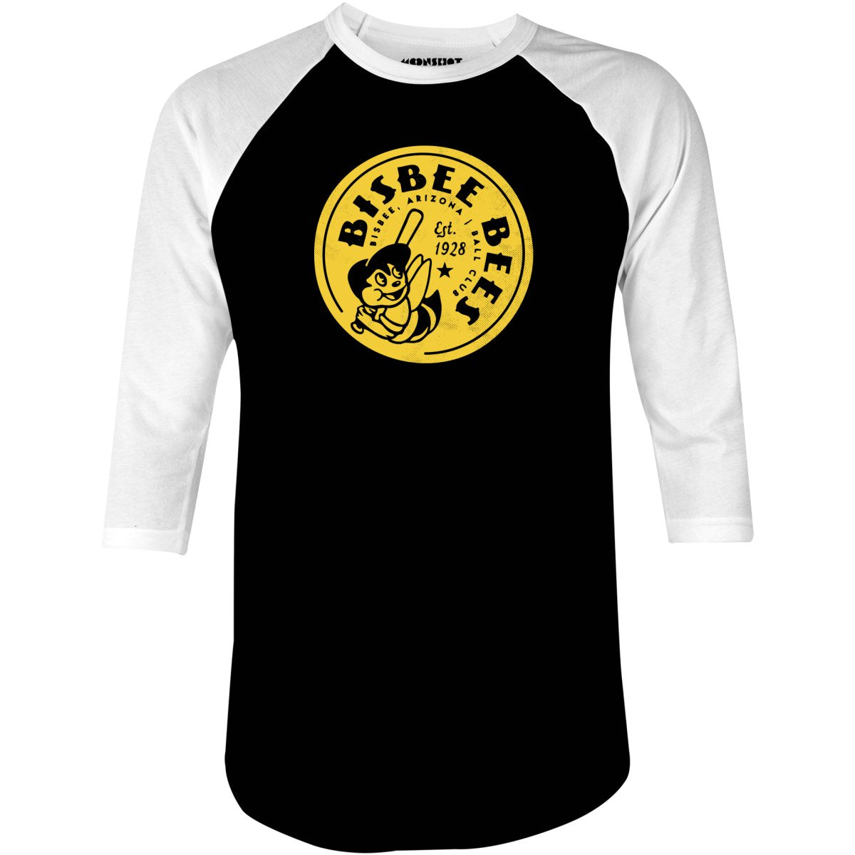 Bisbee Bees - Arizona - Vintage Defunct Baseball Teams - 3/4 Sleeve Raglan