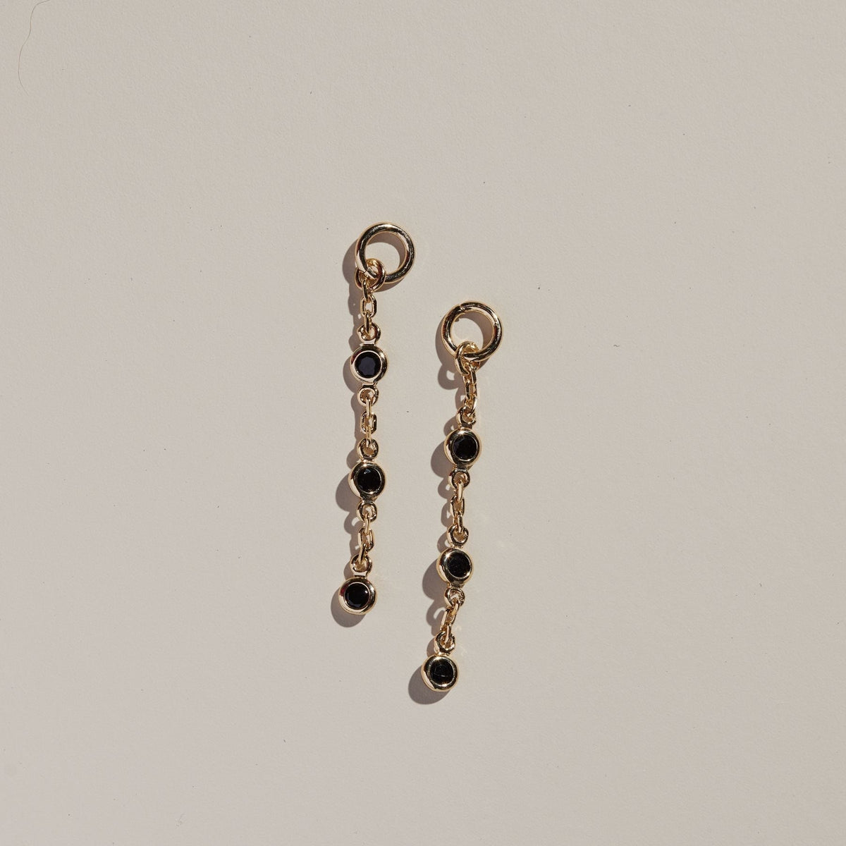 Black Crystal Chain Charms
