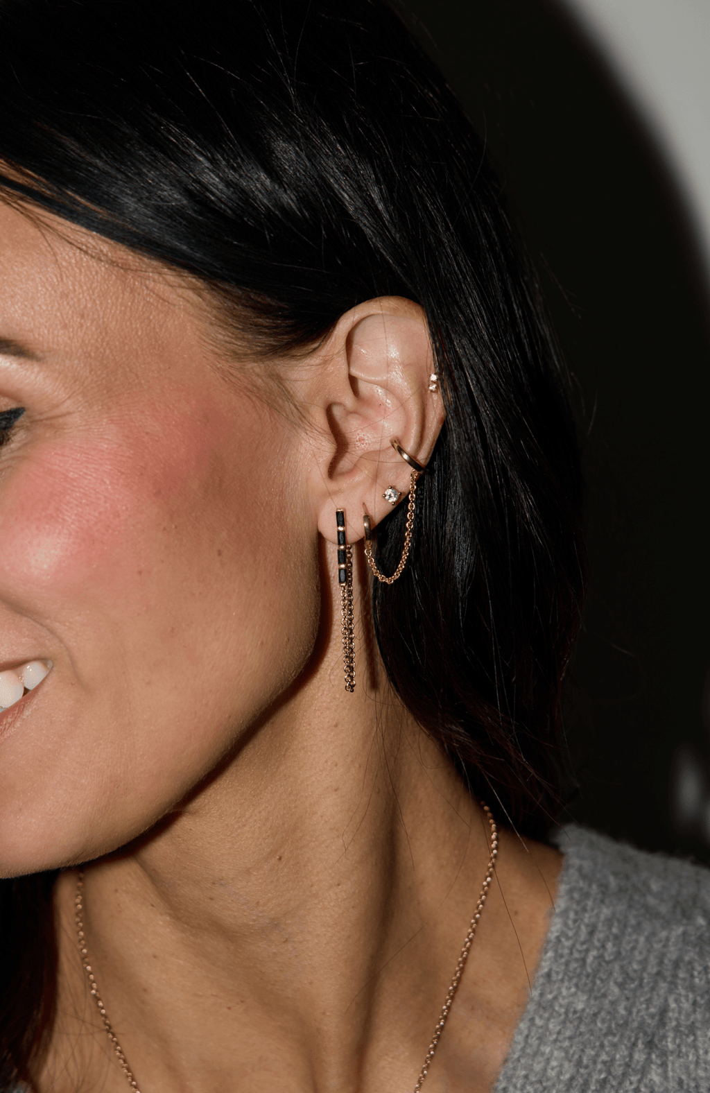 Black Lucia Statement Earrings