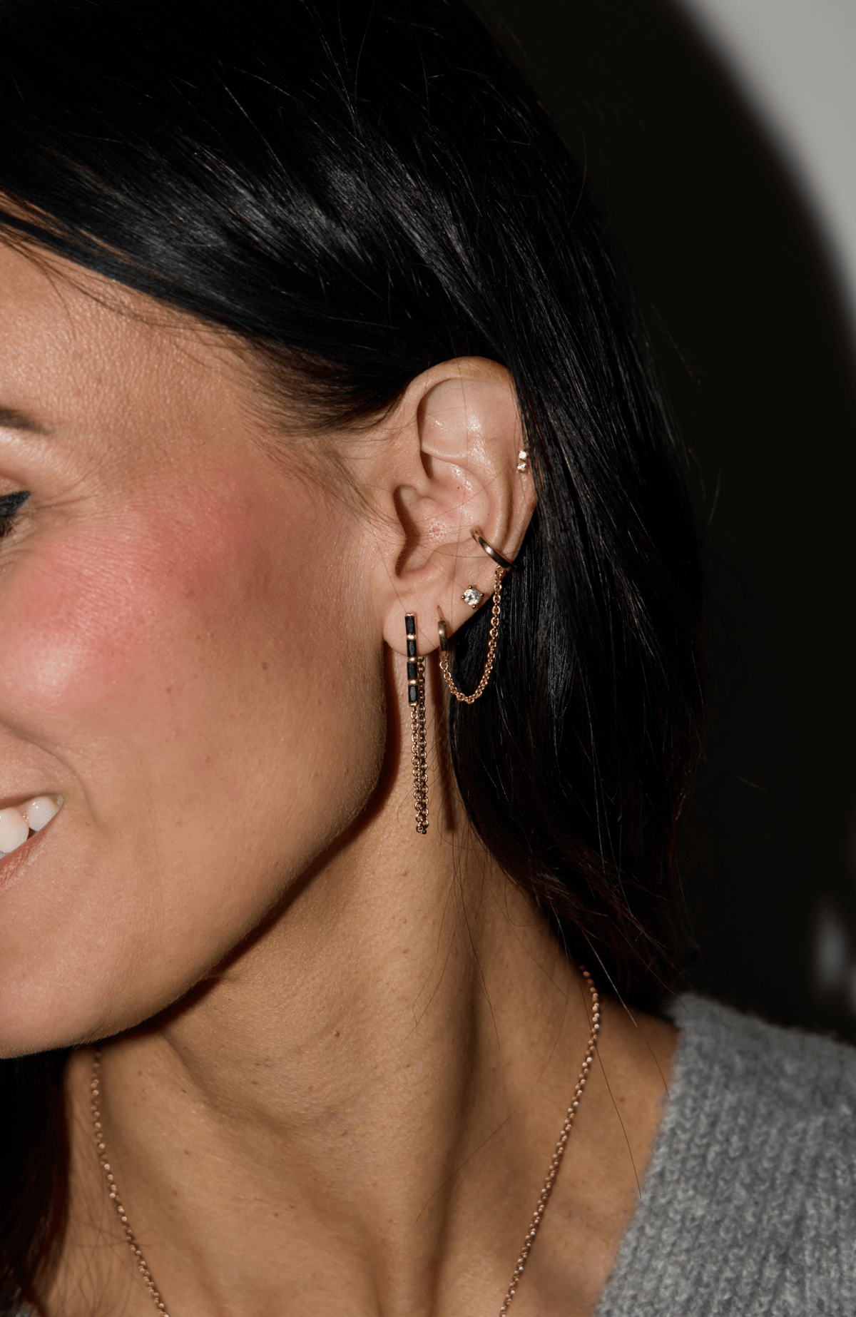 Black Lucia Statement Earrings