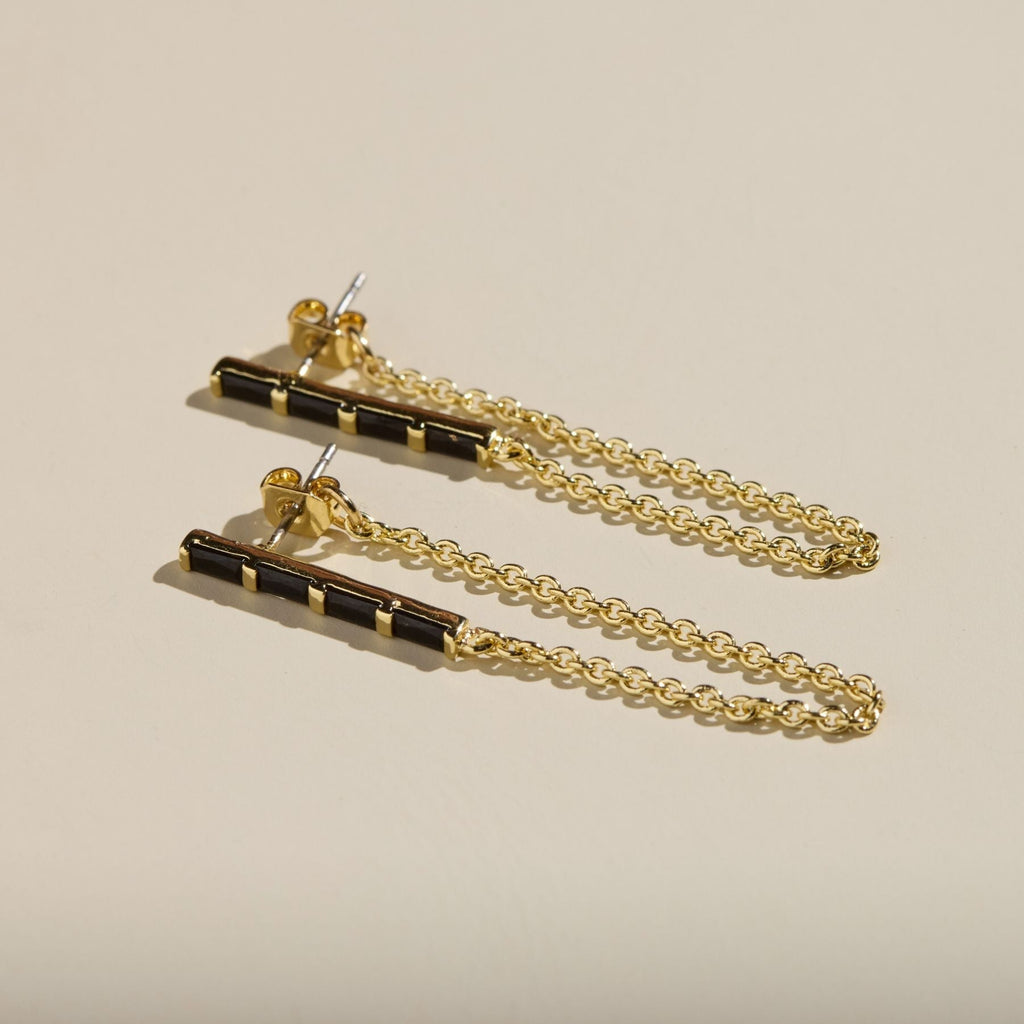 Black Lucia Statement Earrings