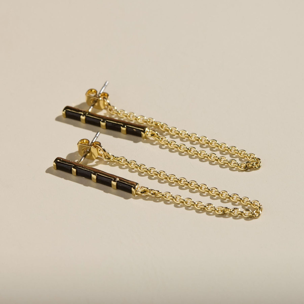 Black Lucia Statement Earrings
