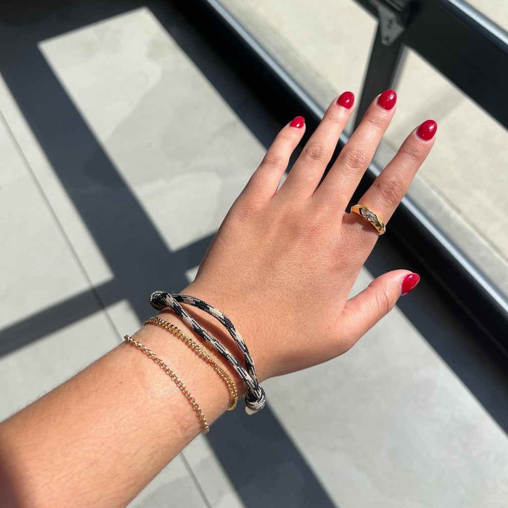 Black Sesame Cord Bracelet