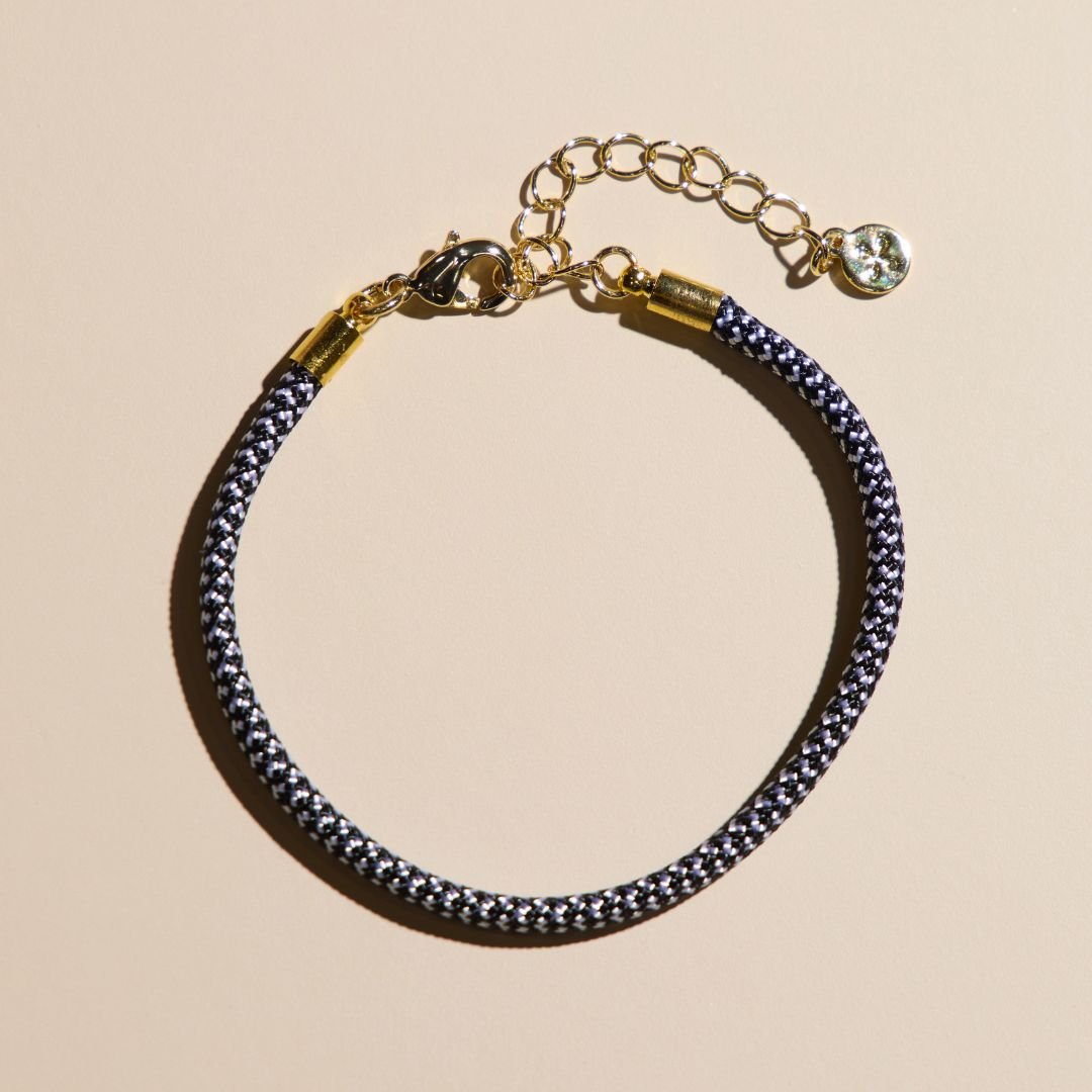 Black & White Minimalist Waterproof Cord Bracelet