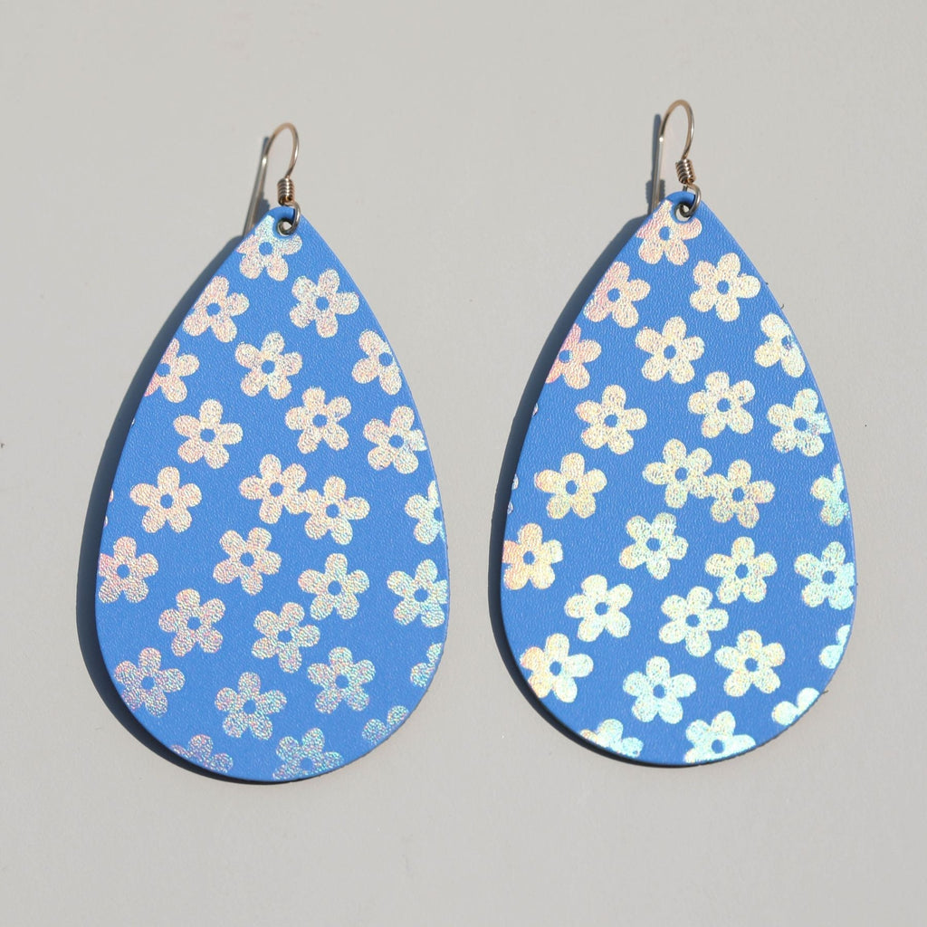 Blue Lapis Daisy Fields Teardrops