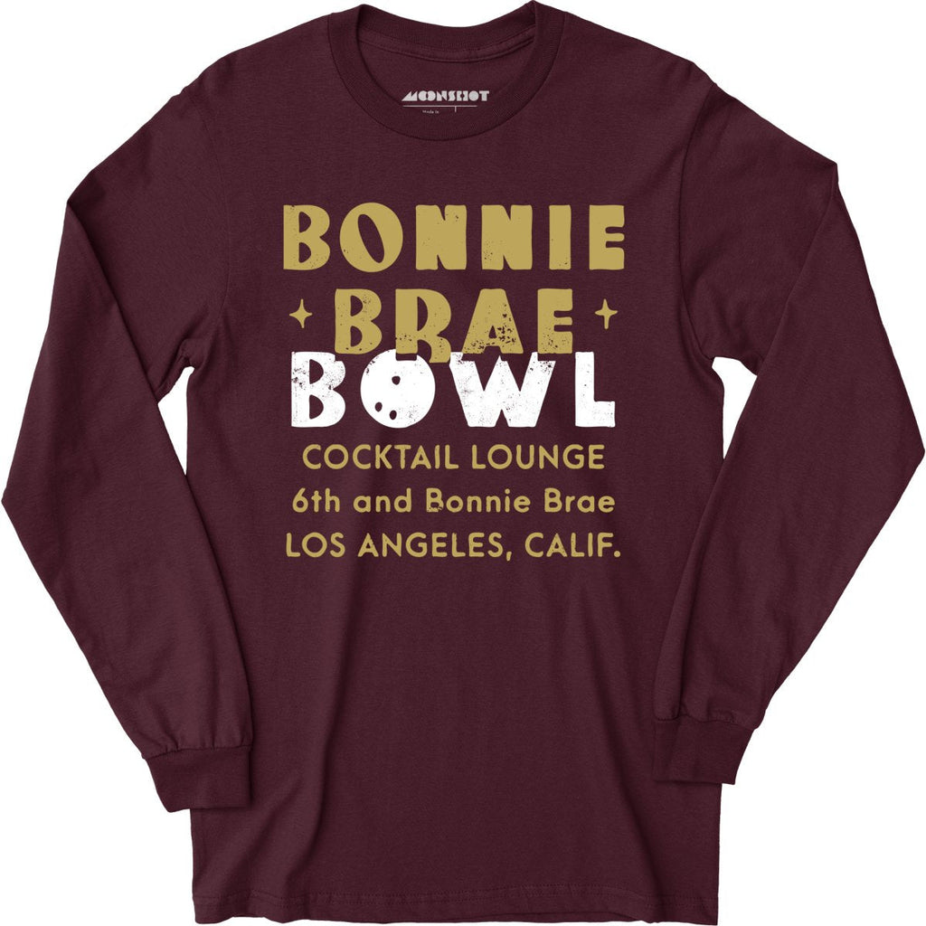 Bonnie Brae Bowl - Los Angeles, CA - Vintage Bowling Alley - Long Sleeve