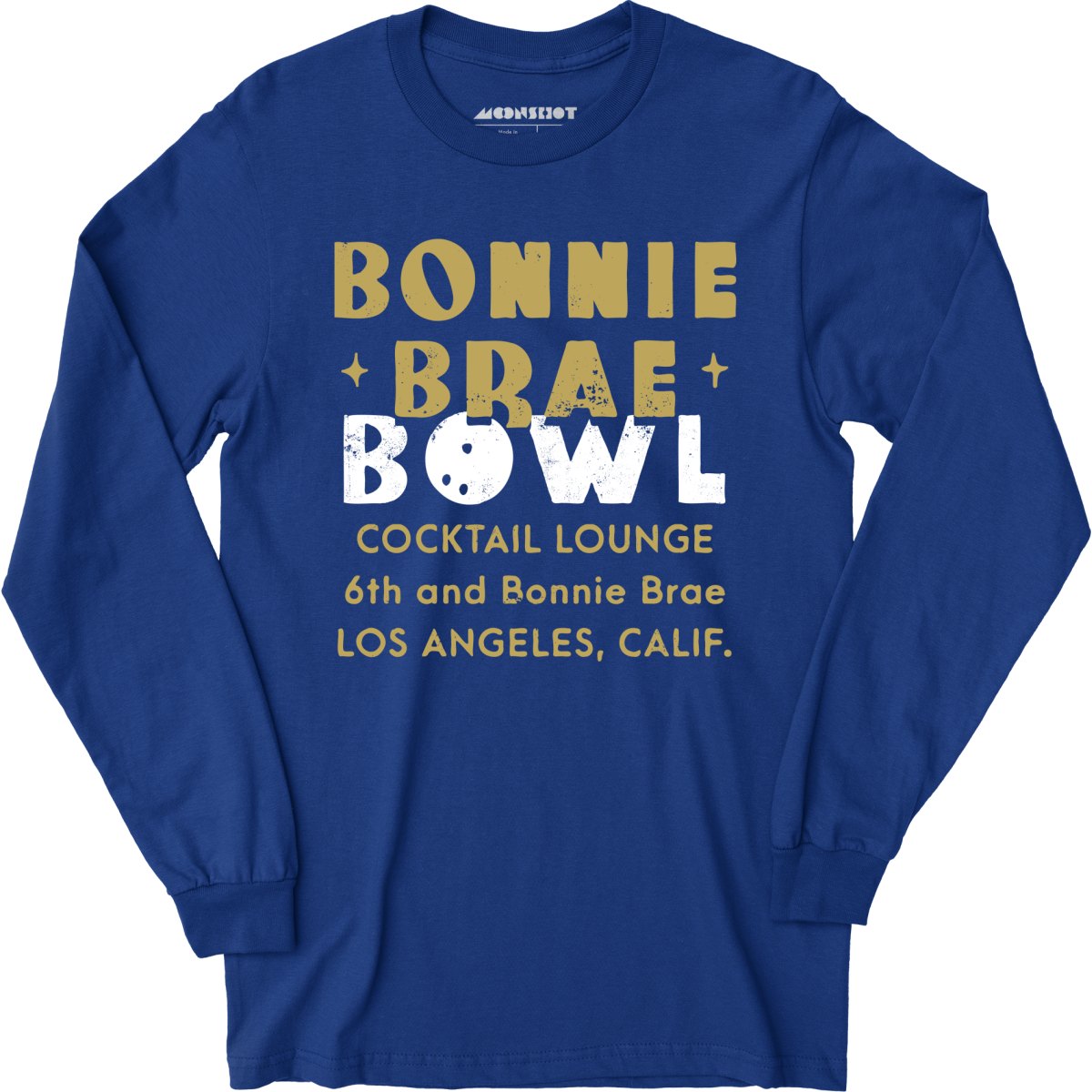Bonnie Brae Bowl - Los Angeles, CA - Vintage Bowling Alley - Long Sleeve