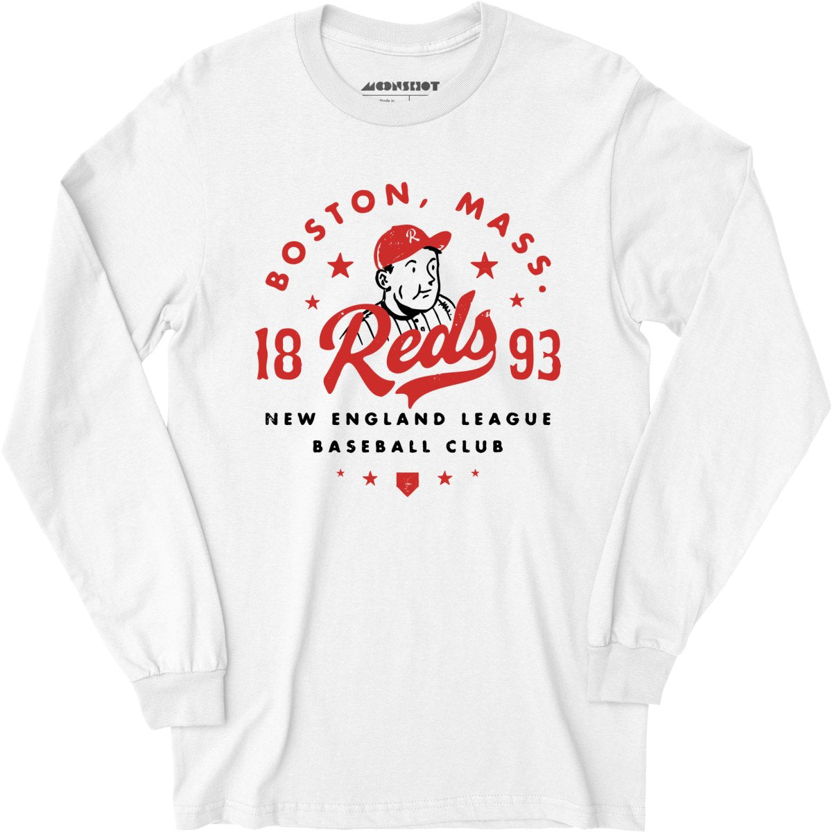Boston Reds - Massachusetts - Vintage Defunct Baseball Teams - Long Sleeve