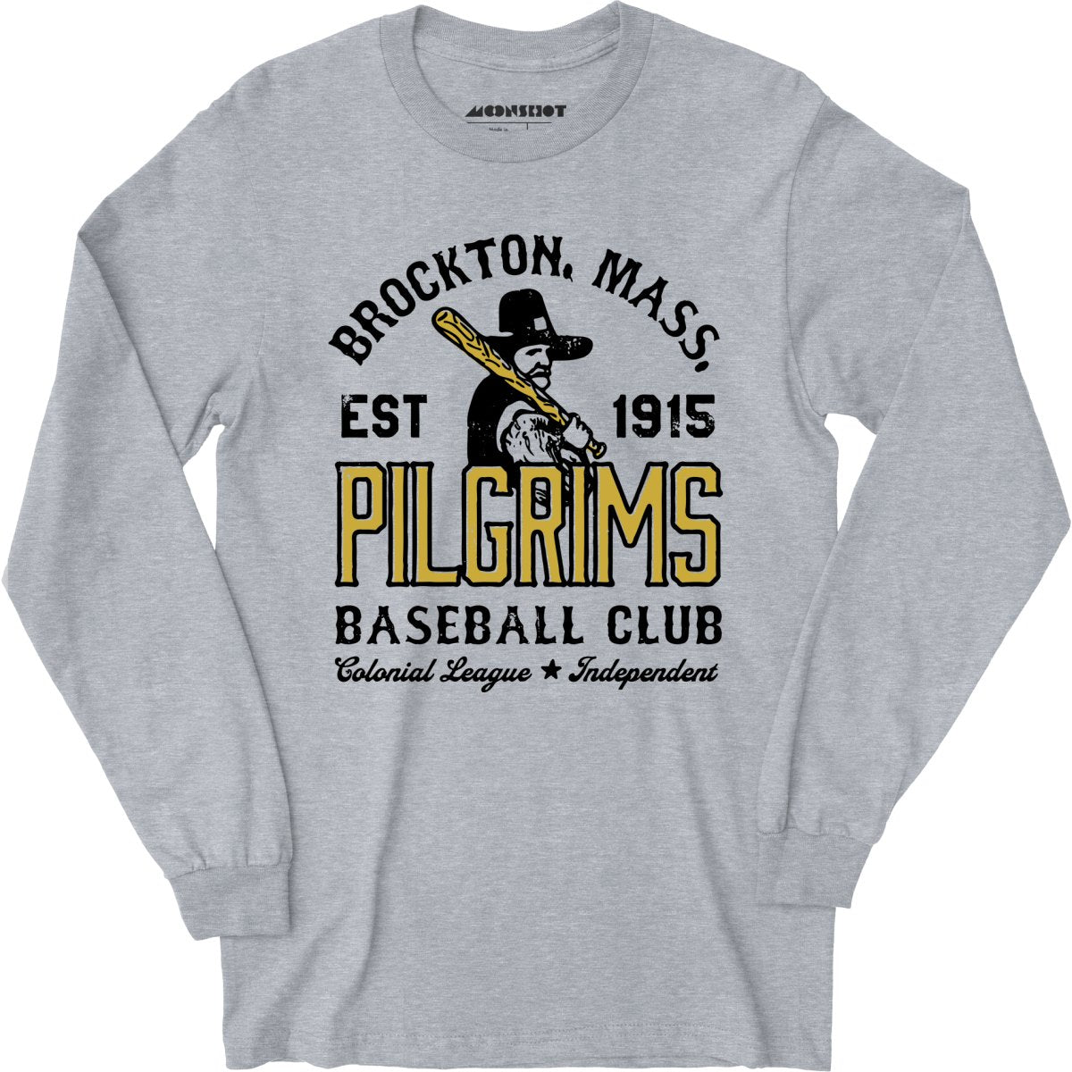Brockton Pilgrims - Massachusetts - Vintage Defunct Baseball Teams - Long Sleeve