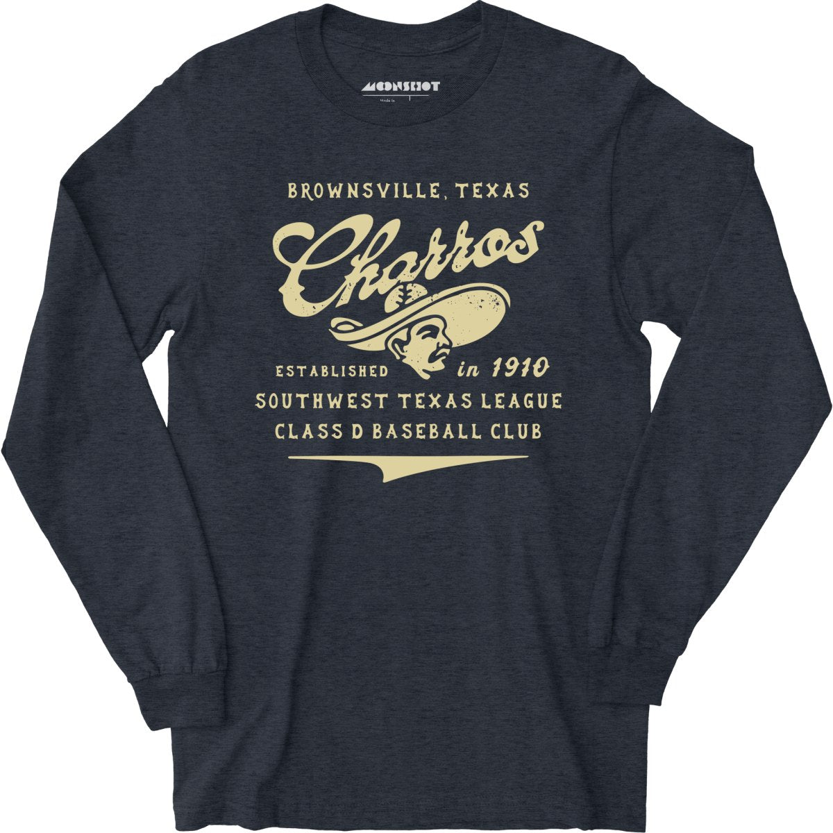 Brownsville Charros - Texas - Vintage Defunct Baseball Teams - Long Sleeve