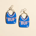 Buffalo Football Jersey Earrings