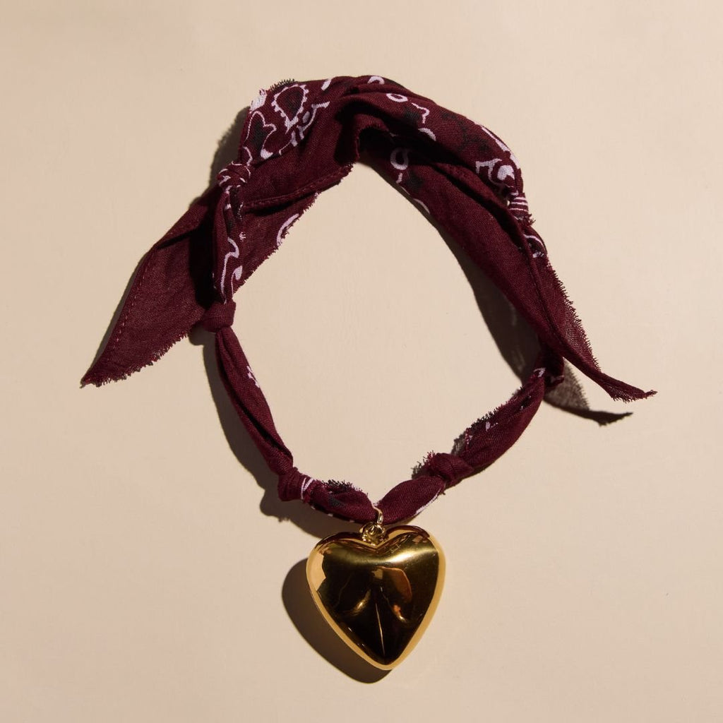 Burgundy Bandana Necklace
