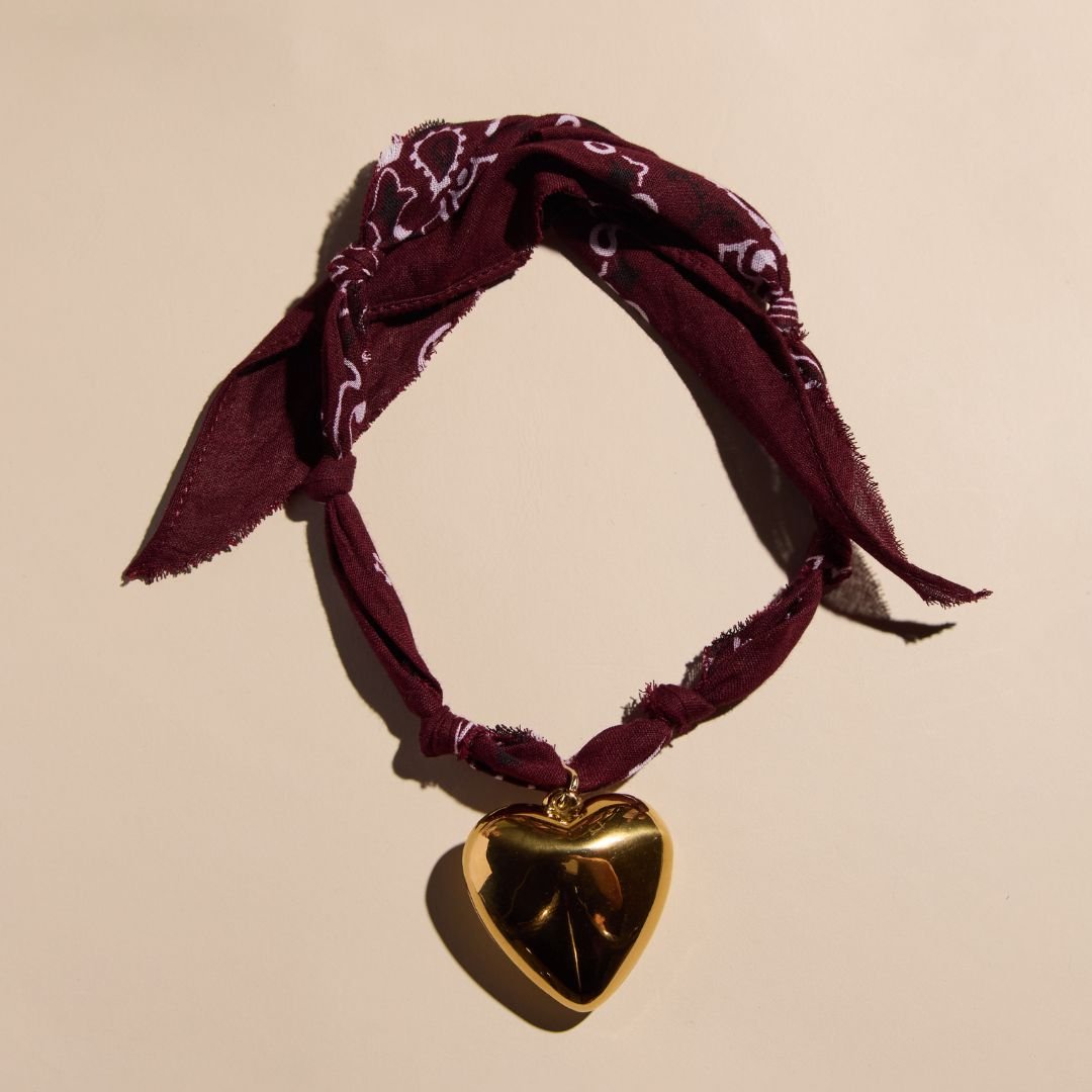 Burgundy Bandana Necklace