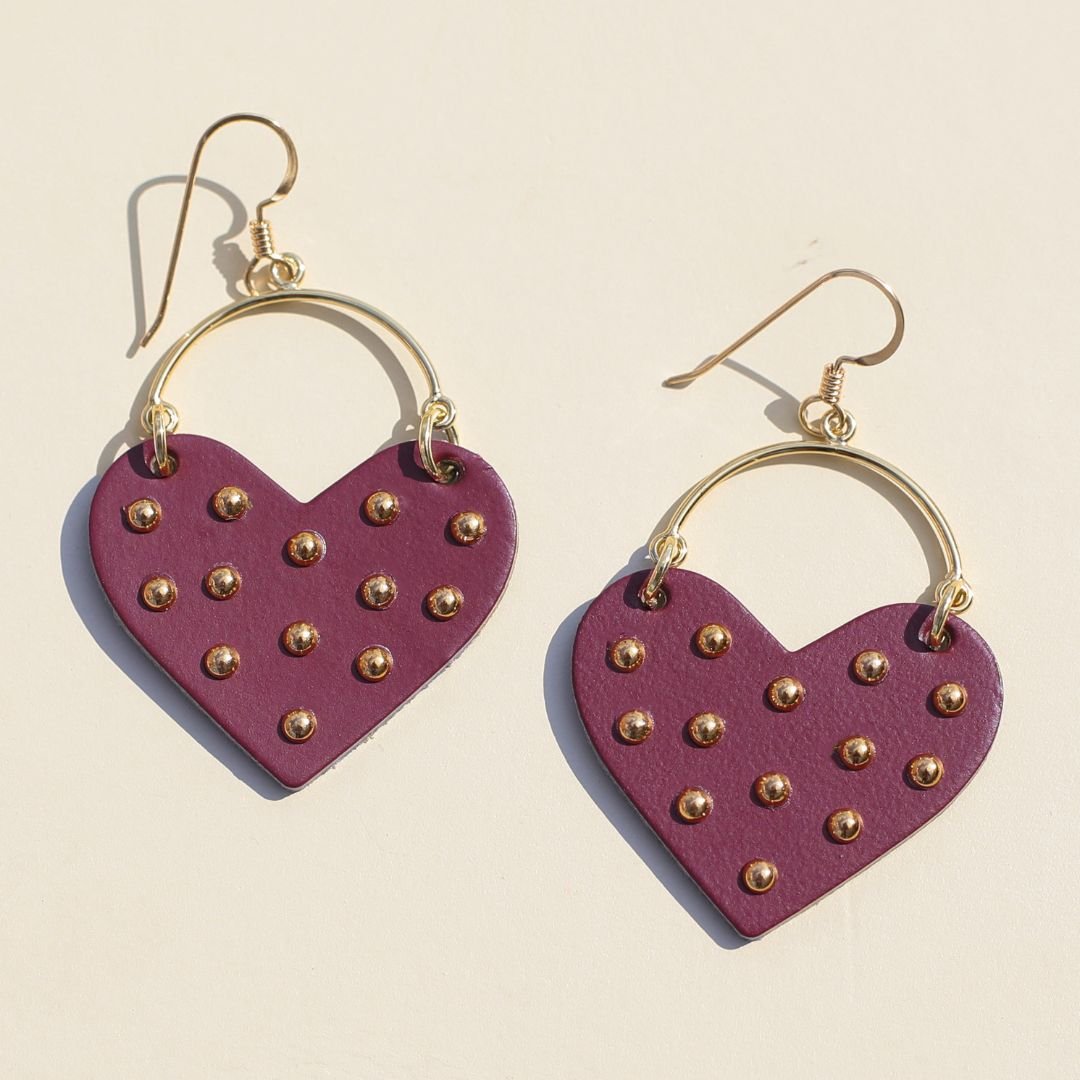 Burgundy Studded Harlow