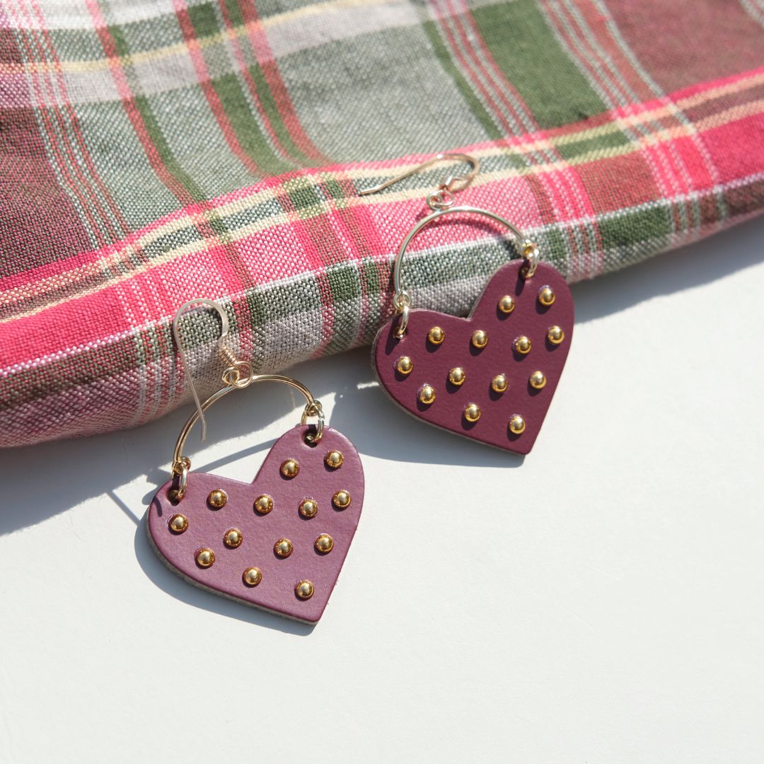 Burgundy Studded Harlow