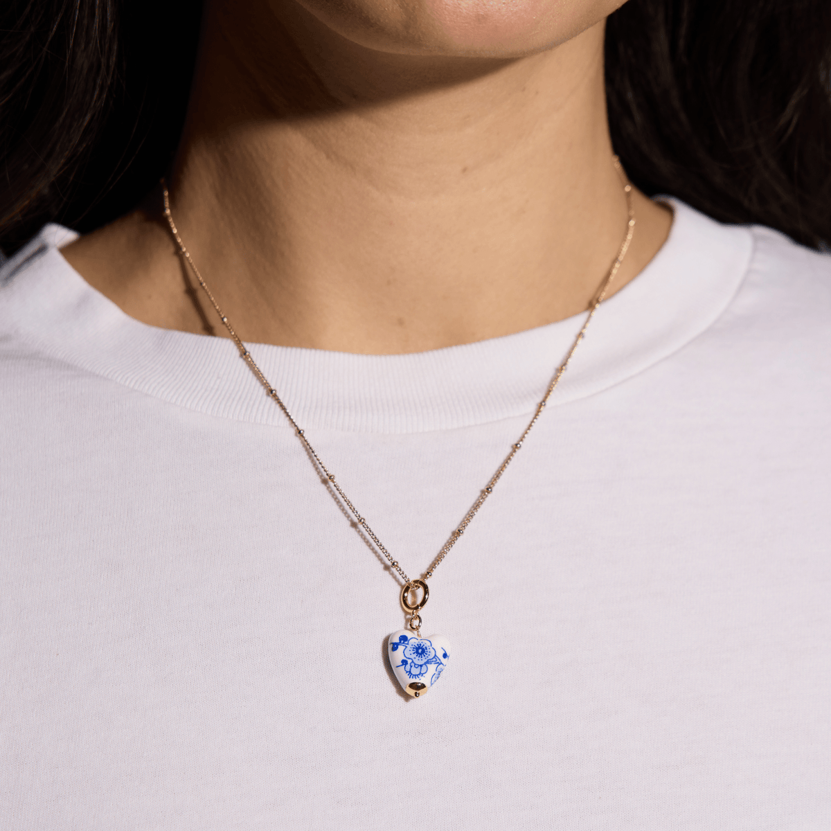 Ceramic Heart Charm