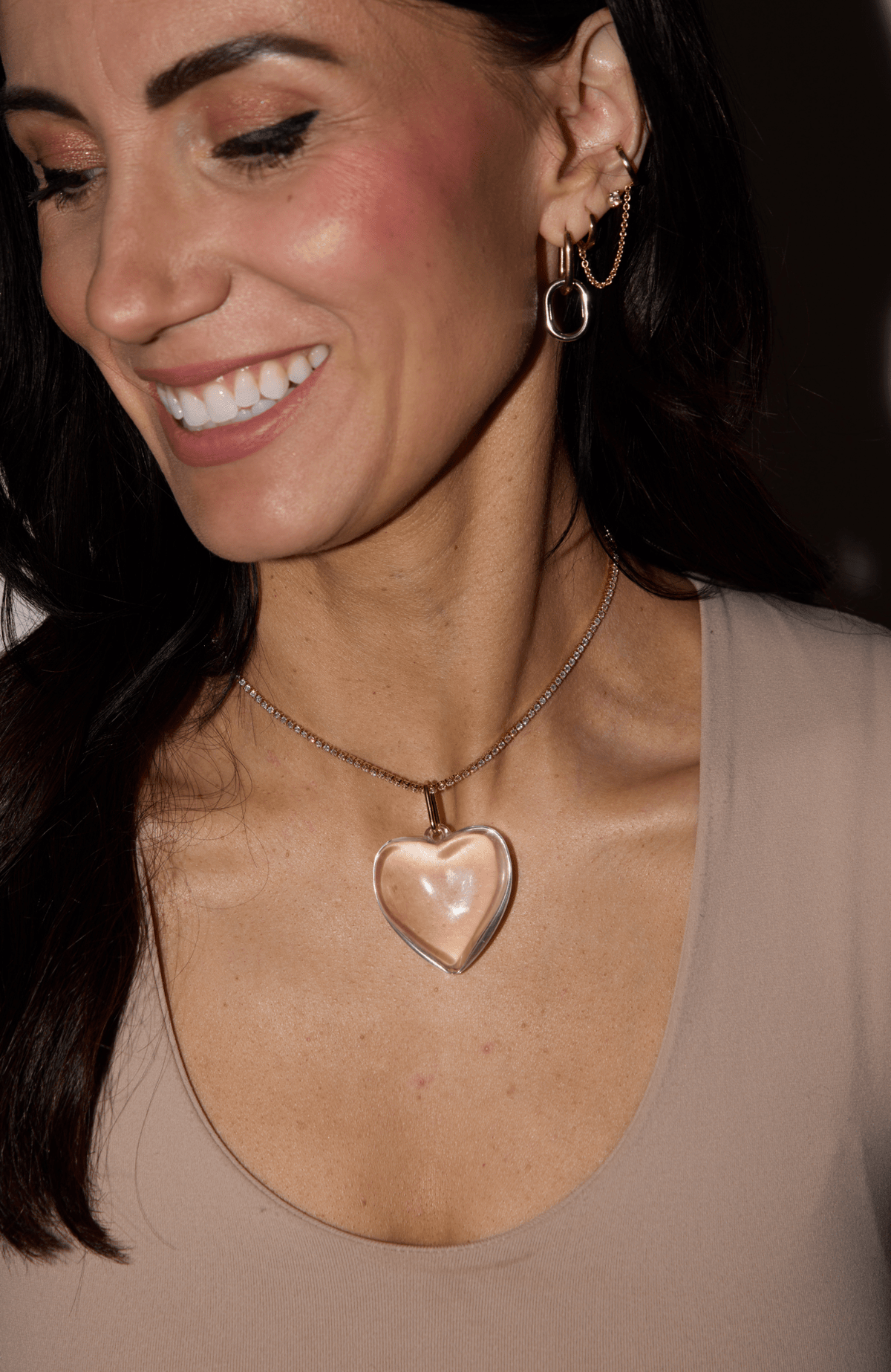 Clear Acrylic Heart Charm