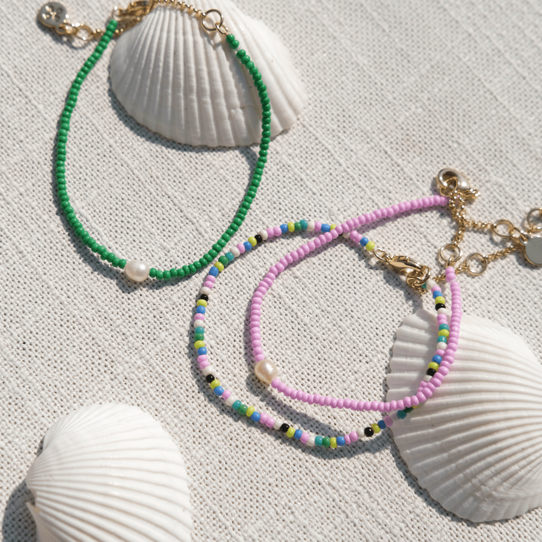 Pink Seed Bead Bracelet
