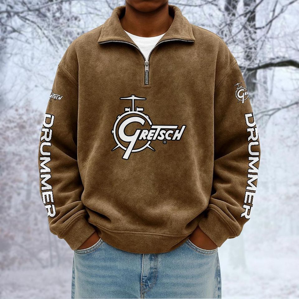 Gretsch Unisex Quarter Zip Pullover Sweatshirt - Multicolor