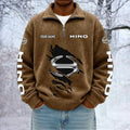 HINO Custom Name Quarter Zip Pullover Sweatshirt - Multicolor