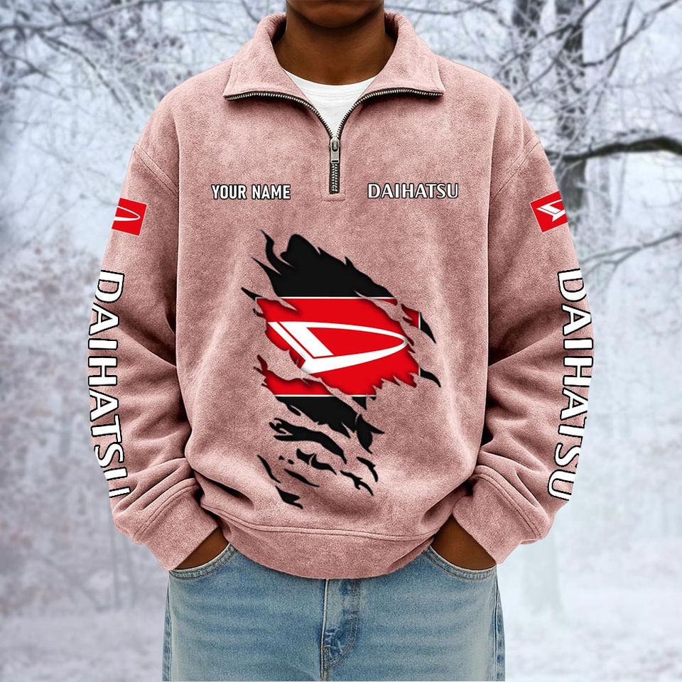 Daihatsu Custom Name Quarter Zip Pullover Sweatshirt - Multicolor
