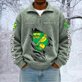 Norwich City Custom Name Quarter Zip Pullover Sweatshirt - Multicolor