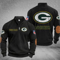 Customized Green Bay Packers Striped Quarter-Zip Sweatshirt
