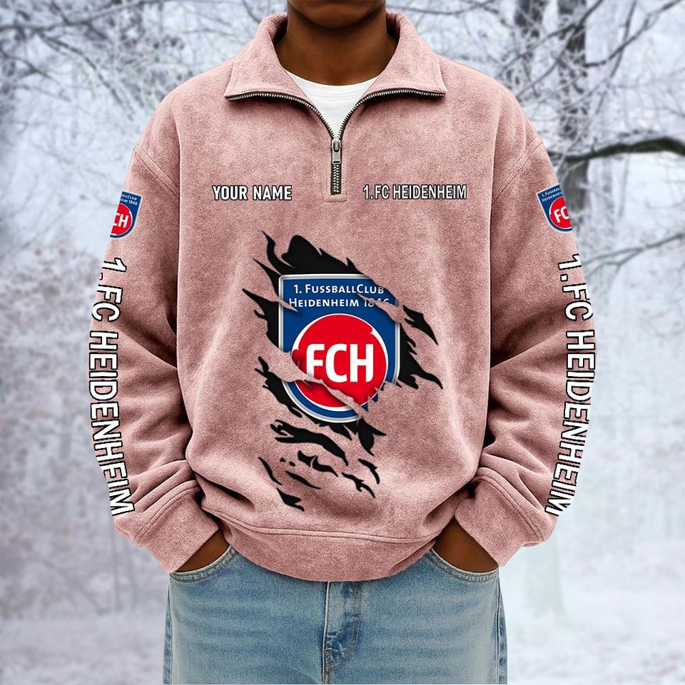 Heidenheim Custom Name Quarter Zip Pullover Sweatshirt - Multicolor