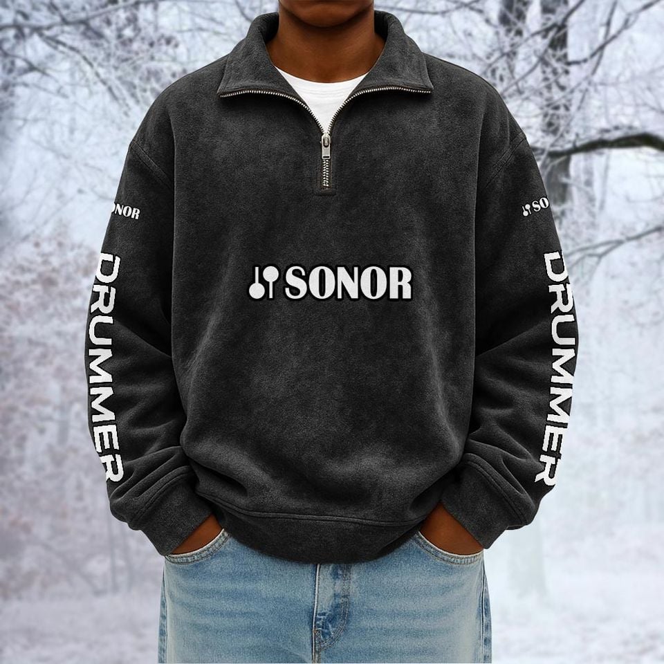 Sonor Unisex Quarter Zip Pullover Sweatshirt - Multicolor