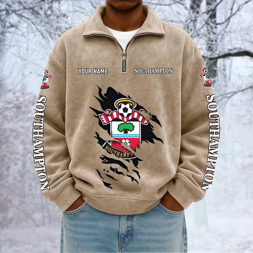 Southhampton Custom Name Quarter Zip Pullover Sweatshirt - Multicolor