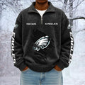 Philadelphia Eagle Custom Name Quarter Zip Pullover Sweatshirt - Multicolor