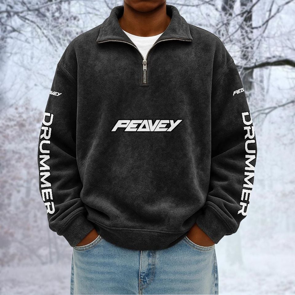 Peavey Drums Unisex Quarter Zip Pullover Sweatshirt - Multicolor