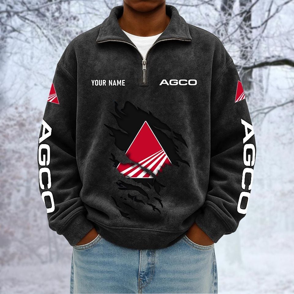 AGCO Custom Name Quarter Zip Pullover Sweatshirt - Multicolor
