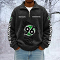 Hannover 96 Custom Name Quarter Zip Pullover Sweatshirt - Multicolor
