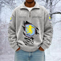 Aston Villa Custom Name Quarter Zip Pullover Sweatshirt - Multicolor
