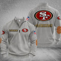 Customized San Fran Striped Quarter-Zip Sweatshirt