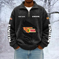 Union Berlin Custom Name Quarter Zip Pullover Sweatshirt - Multicolor