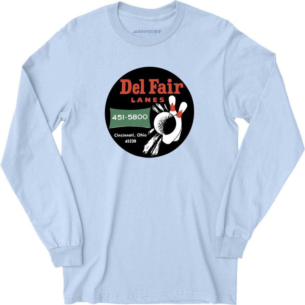 Del Fair Lanes - Cincinnati, OH - Vintage Bowling Alley - Long Sleeve