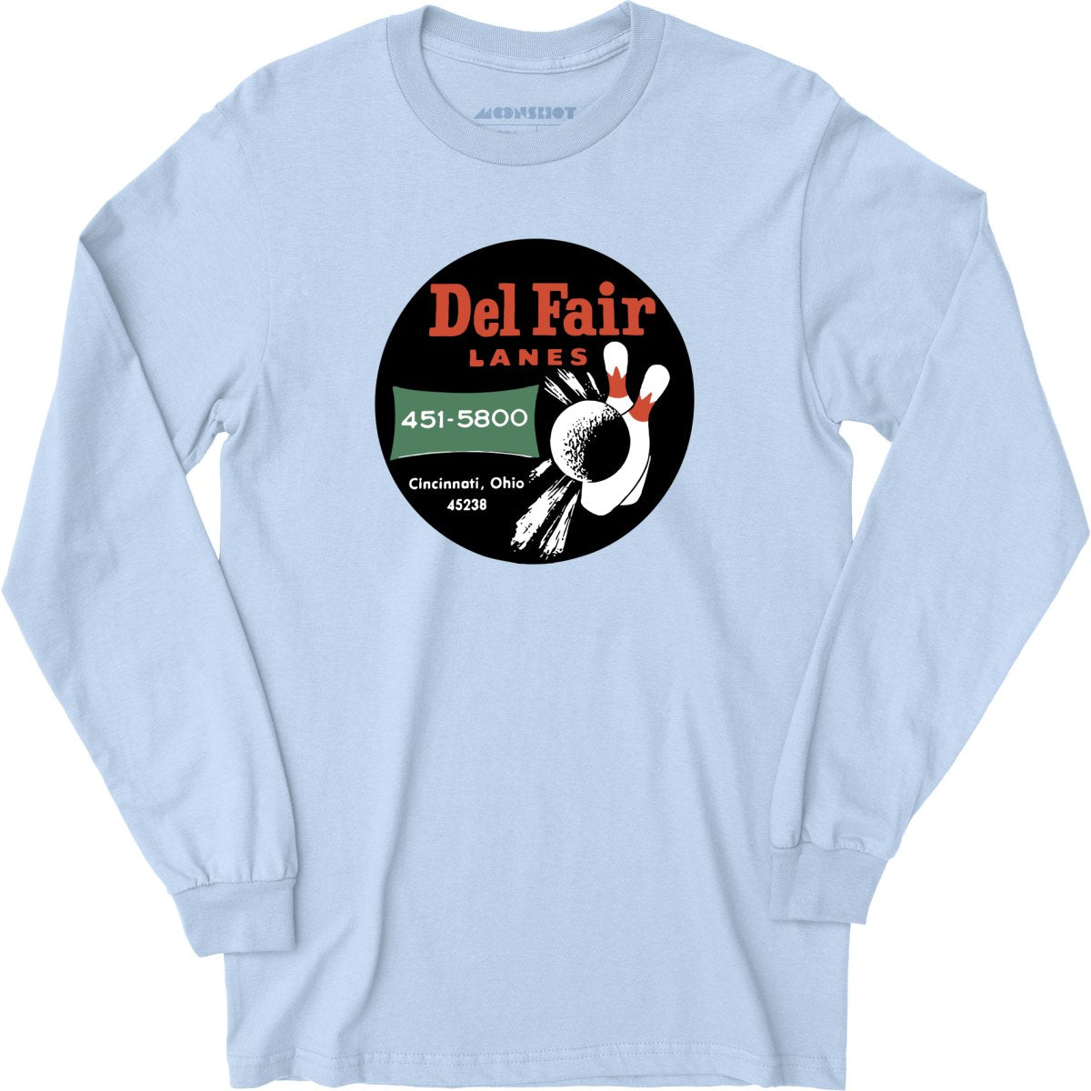 Del Fair Lanes - Cincinnati, OH - Vintage Bowling Alley - Long Sleeve